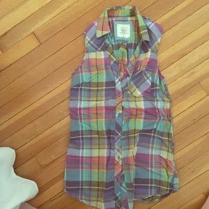 Colorful plaid summer shirt